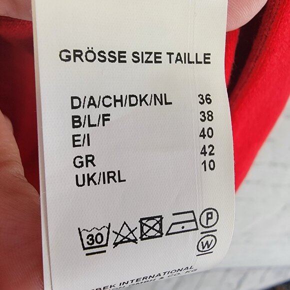 Barbara Lebek Cowl Neck Sweater‎ Women's Size 8 US 10 UK Red Soft EUC - Picture 5 of 7